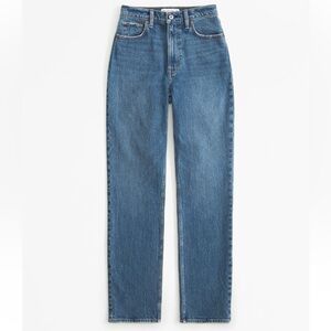 Abercrombie & Fitch Curve Love Ultra High Rise 90s Straight Jean